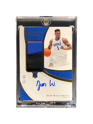 2019-20 Panini National Treasures Zion Williamson Rookie Patch
