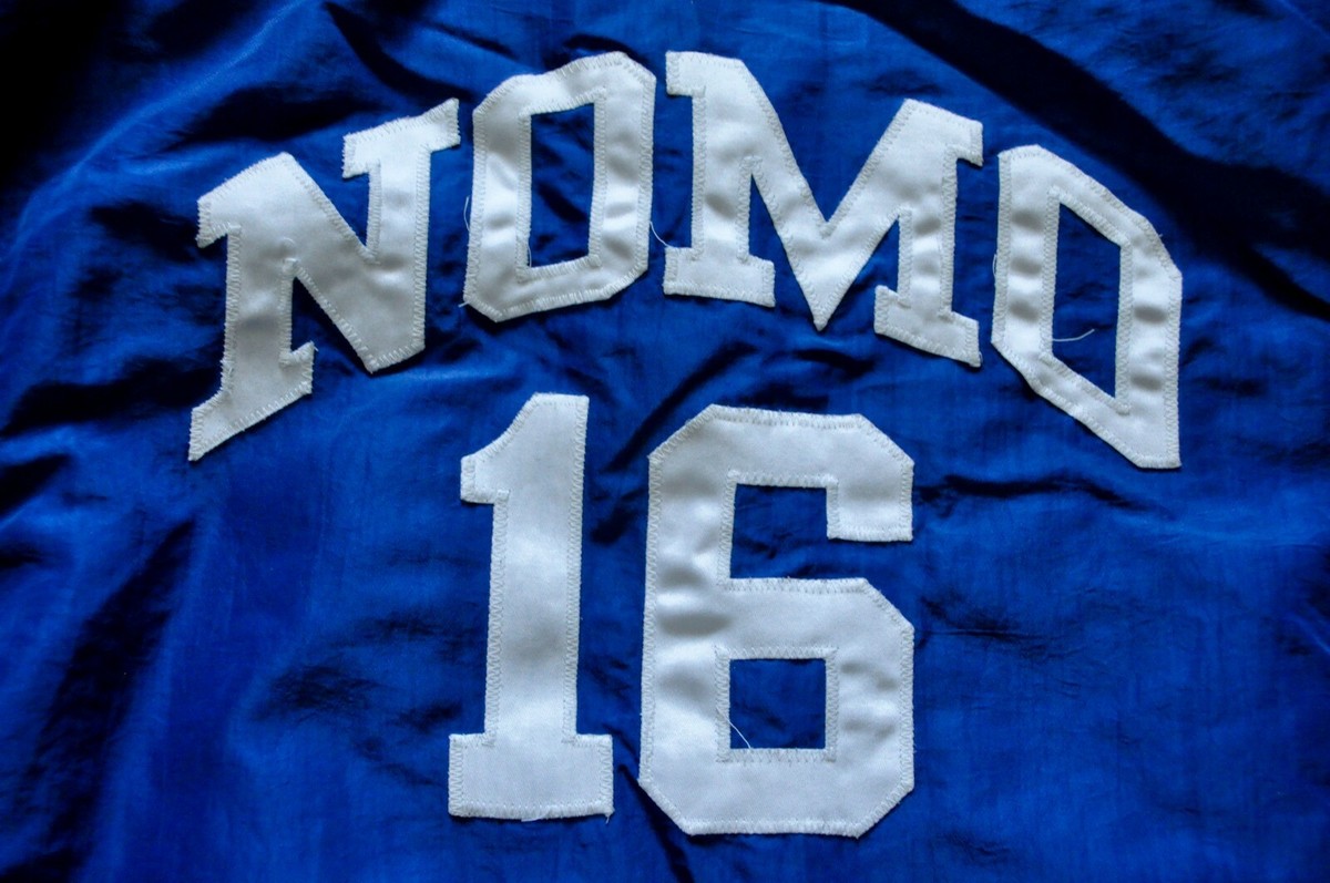 Hideo Nomo #16 Los Angeles Dodgers Starter Jacket Blue Hideo Nomo #16 Los Angeles Dodgers Starter Jacket Blue
