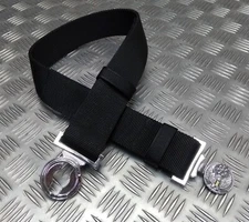 Abu Dhabi Belt Black Nylon With Insignia Buckle For Ceremonial & Parade Duties