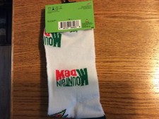 Mountain Dew - Size Men's 6-12 - One Pair - Novelty Socks Crew NWT