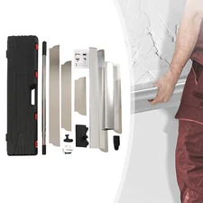 Drywall Skimming Blade Set Blade Combo 12/22/32in 35-80" Handle Stainless Steel