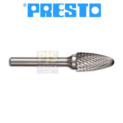 Presto 6mm x 16mm Kugelnase Baumform Rotations Hartmetall Frässtift 6mm Schaft