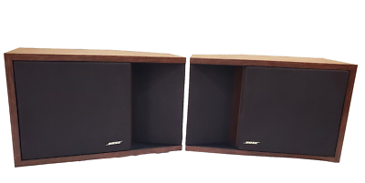 VINTAGE BOSE Model 201 Series II Stereo Bookshelf Speakers - Wood