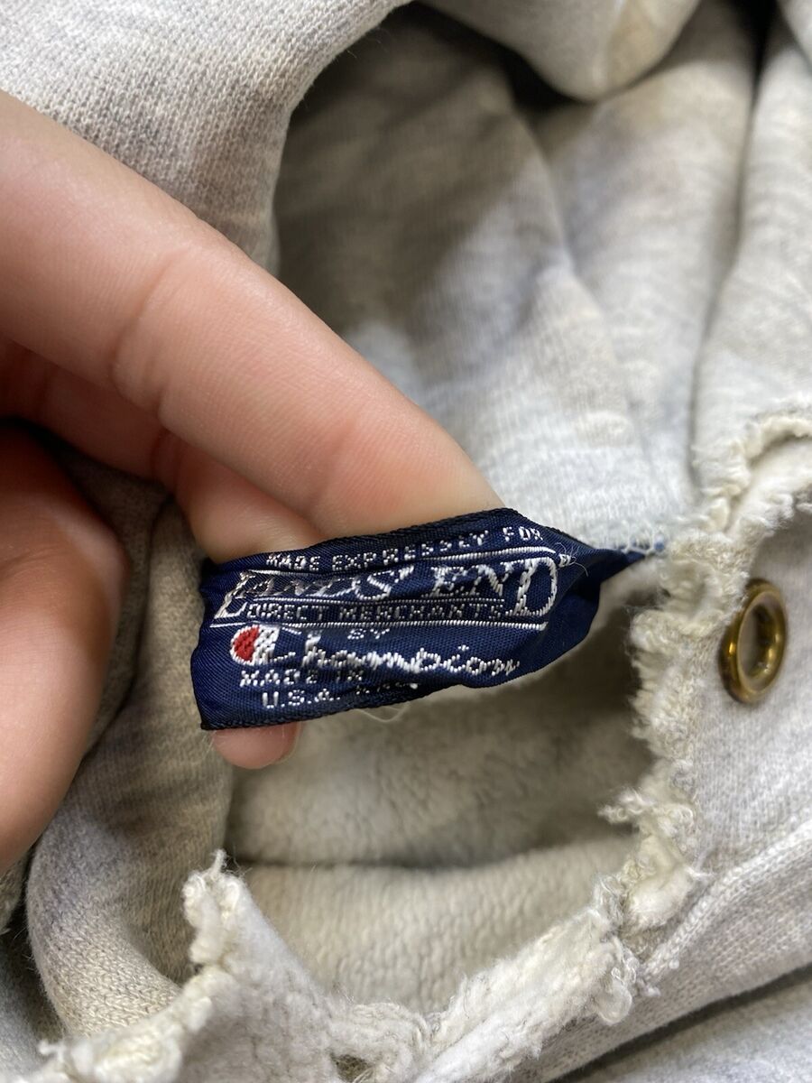 Vintage Lands End By Champion Hoodie Size M/L Trashed Vintage Lands End By Champion Hoodie Size M/L Trashed