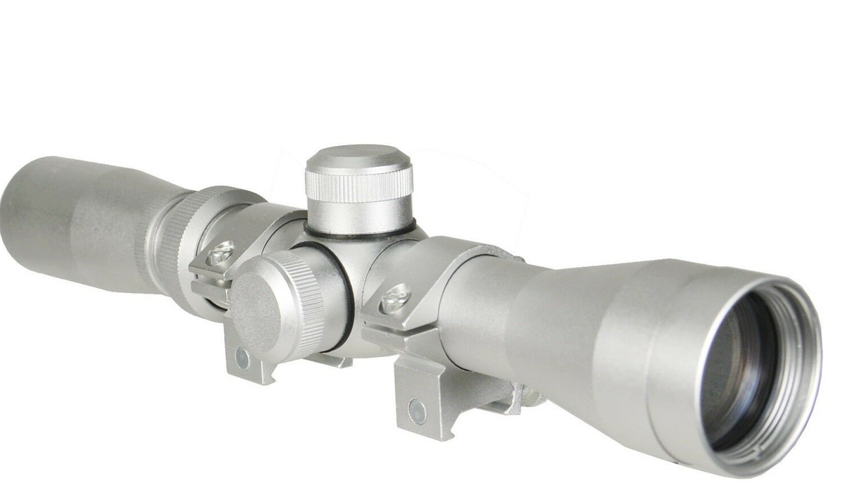 Silver 2-7x32 Long Eye Relief Scout Scope Fits Mosin Nagant 91/30