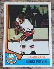 1974-75  74-75  --  DENIS   POTVIN  --  TOPPS  RC  ROOKIE  REPRINT