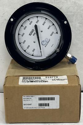 3D Instruments 25504-29B11, Accu-drive Pressure Gauge, 0-1000 PSI, 4-1/2 IN 1/4
