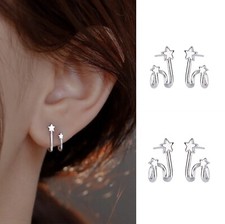 Women's Small Star Stud Earrings Minimalist 925 Sterling Silver Jewelry Gift