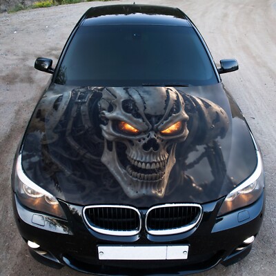 Alien Skeleton Car Hood Wrap Decal Vinyl Sticker Graphic For Car and Truck