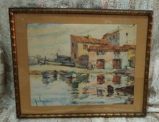 AQUARELLE GEORGES CHAPPUIS PROVENÇAL MARINE
