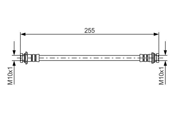 Bosch 1987481402 Bremsschlauch 235 Mm FüR Suzuki Alto K10 1.0 01.09--image