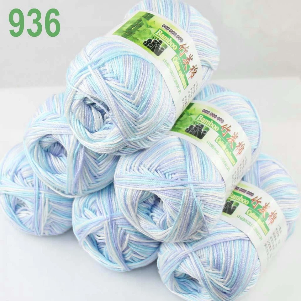Sale Lot 6SkeinsX50g Soft Bamboo Cotton Baby Wrap Hand Knitting Crochet Yarn 936 - Image 2 of 4