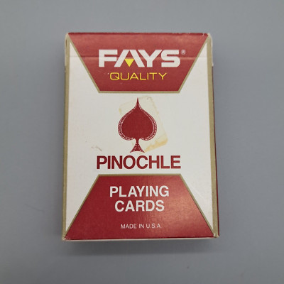 Vintage Fay's Drug Store Pinochle Playing Cards New Open Box