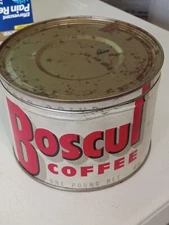 Vintage Boscul Coffee Key Wind  Tin - 1LB - Camden N J