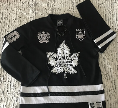 Mens M STADIUM MCMXCI Hockey Jersey Field Test League Approved New No Tags Black
