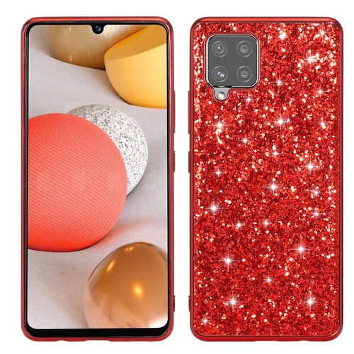 For Samsung Galaxy A52 A42 Silicone Case Bling Glitter Blue Rubber Pink Cover - Picture 13 of 19