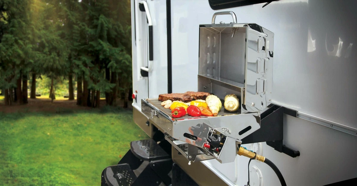 Portable top rv grill