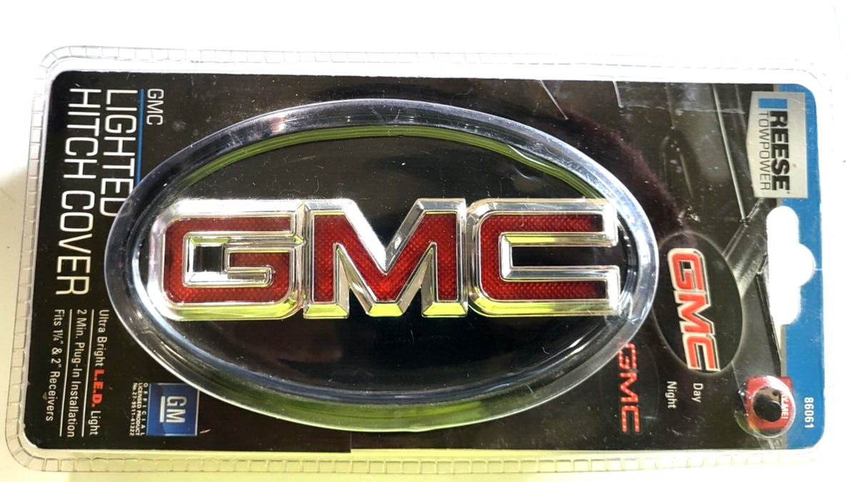 Reese Towpower 86061 - GMC - Licensed LED Light Up Hitch Cover NEW 