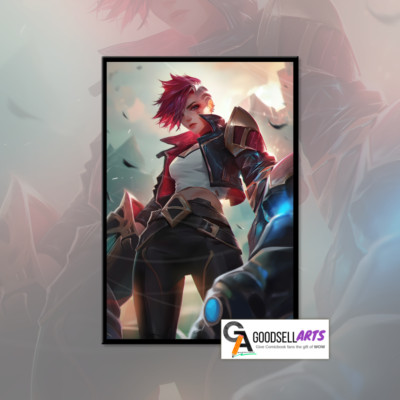 Arcane Vi Poster Print; League of Legends Vi; video game poster ; Gaming gift