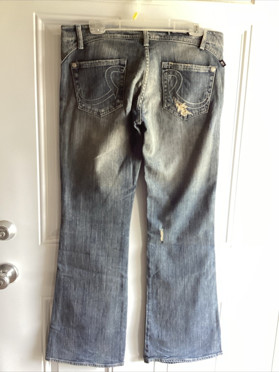 Rock & Republic Men's Distress Blue Flare Sz. 29 W34X32 Ins. | eBay