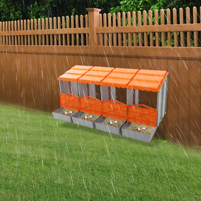 Orange Chicken Nesting Box Modern 4-Compartment Chicken Nesting Box PP NEW