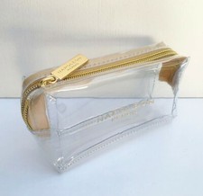 1x Napoleon Perdis Gold see through waterproof Makeup Cosmetic Bag / Pouch, NEW