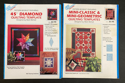 2 EZ Quilting Templates: 45 Diamond + Mini Classic and Mini Geometric Templates