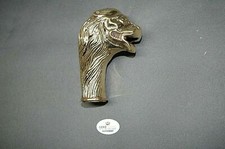 Vintage Lion Head Handle for Designer Walking Cane Stick Style Silver Brass Gift