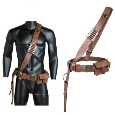 The Mandalorian weathering Leather Cosplay Belt with Gun Holster Waist  Props Sol UK