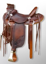 Premium Leather Western Wade Horse saddle Size 14" To 18" Inches Seat.