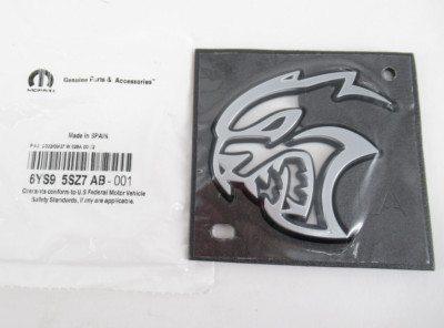 Genuine OEM Mopar Dodge 6YS95SZ7AB Driver LH Fender Hellcat Emblem Badge