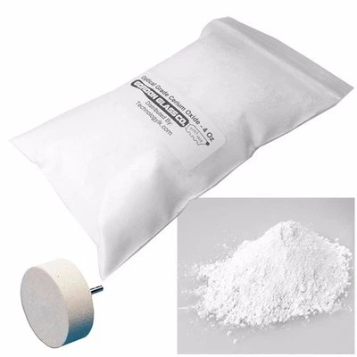 GORDON GLASS Optical Grade High Purity Cerium Oxide Polishing Compound - 4 Oz & 2" Felt Wheel