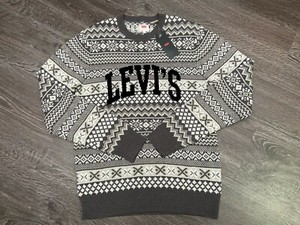 mens graphic knit sweater