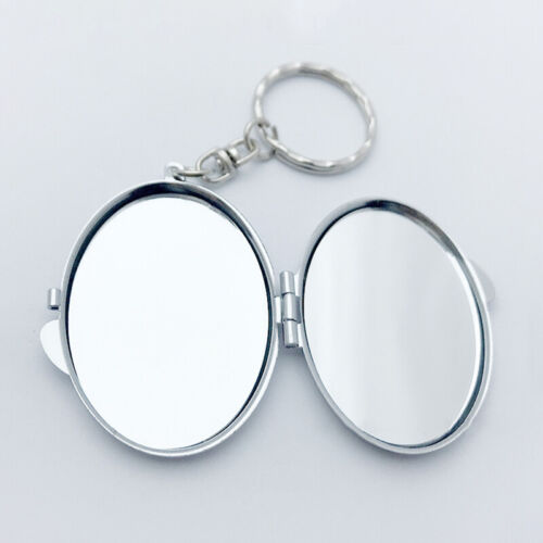 Round Heart Oval Square Shaped Double Sided Cosmetic Mirror Keychain Mirror _cu - Picture 1 of 16