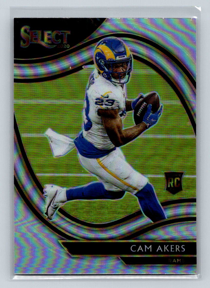 2020 Panini Select #355 Cam Akers Silver Prizm