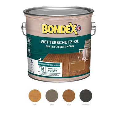 Bondex Wetterschutz-Öl Farb-&Gebindewahl Holzöl Teaköl Terrassenöl BEULE