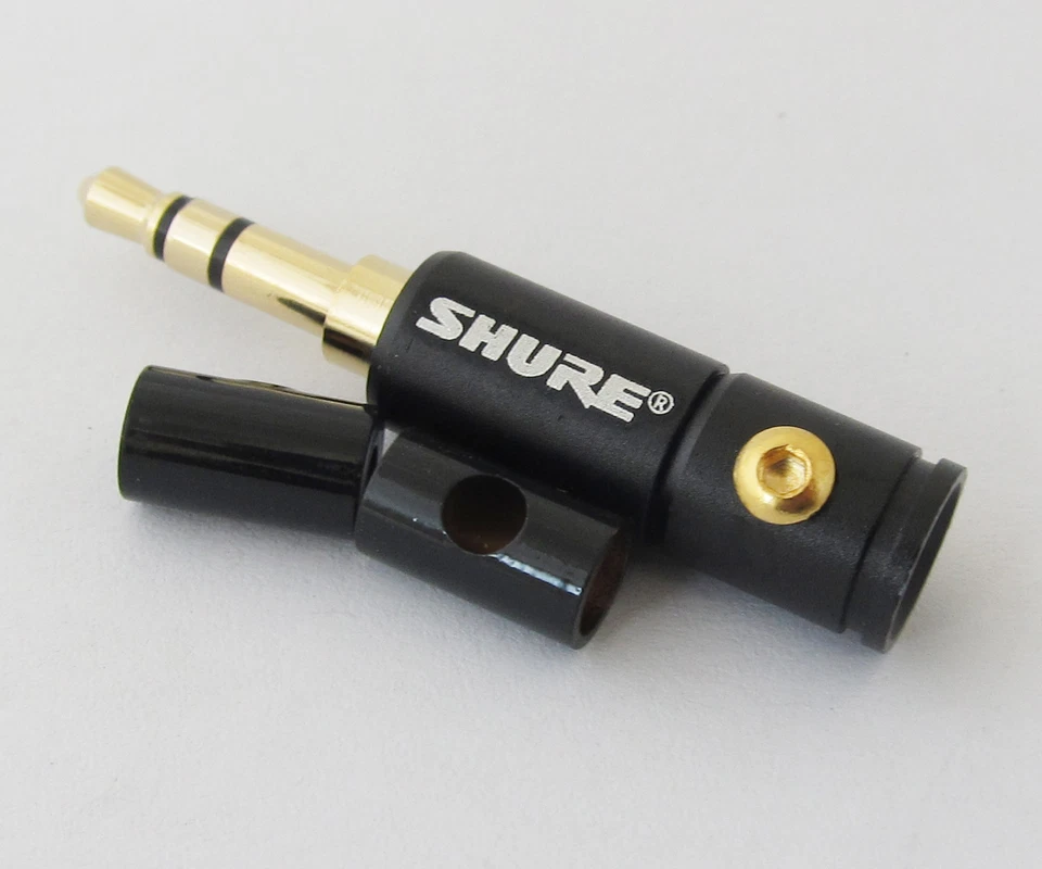 1 pieza SHURE Gold 3.5mm 1/8" estéreo macho metal audio soldadura conectores de cobre Foto 4 de 4