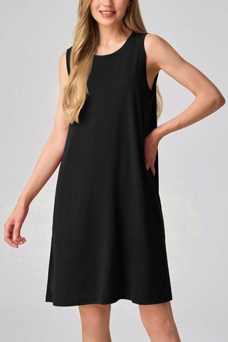 SIORO Mujeres Camisón de Lana Merino Sin Mangas Prendas para dormir Hasta la Rodilla Vestido de Salón - Imagen 15 de 50