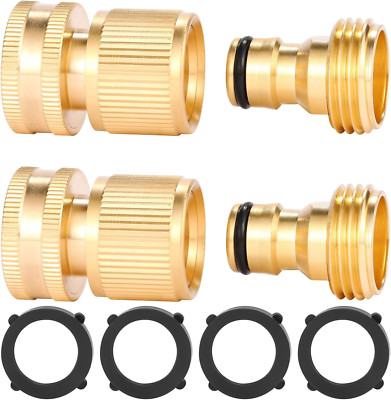 Garden Hose Quick Connect Solid Brass Quick Connector Fitting Water Hose Connect