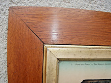 Cadre XIXème en bois doré+verre ancien 53 X 30 Feuil.38 X 14,5 cm+Pont du Gard
