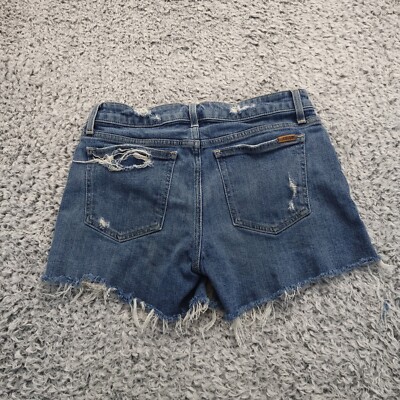 Joe's Jeans Shorts Womens 26 Blue Cut Off Distressed Mid Rise Thrashed Normcore