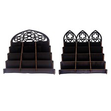 Card Display Stand Espositore per Cartoline in Legno con Design a Gradini