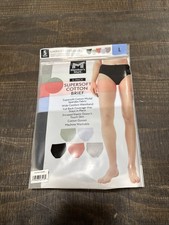 Member's Mark Women's 5-Pack Super-Soft Cotton Brief Large