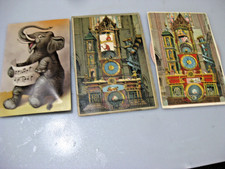 3-VINTAGE NOVELTY-WHEEL MOVING POSTCARDS LIUB 1910 1 is-RARE SQUEAKING ELEPHANT