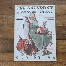 Santa's Helpers Toys Doll 1922 Norman Rockwell Saturday Evening Post Cover Print
