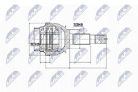 NTY Gelenksatz, Antriebswelle NPZ-TY-095 FüR Lexus