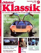 1) Motor Klassik 09/1989 - Mercedes C 111 in einer s - Reliant Scimitar 1800 Ti