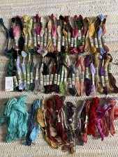 Lot of 50 Assorted Color DMC Floss Plus Bonus Floss Remnants