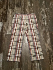 Madison Studio Womens Size 10 Tan Plaid Ankle Pants