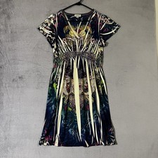 One World Multicolored Dress Embellished Womens Size L Boho Whimsygoth